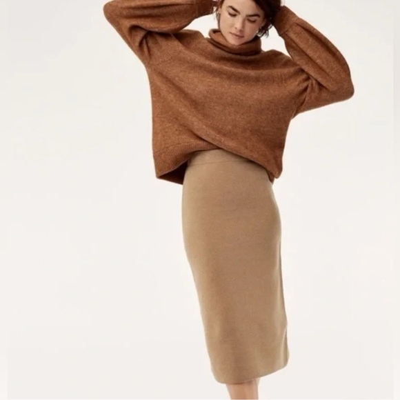 Aritzia Dresses & Skirts - Aritzia The Group Babaton Tan Midi Skirt